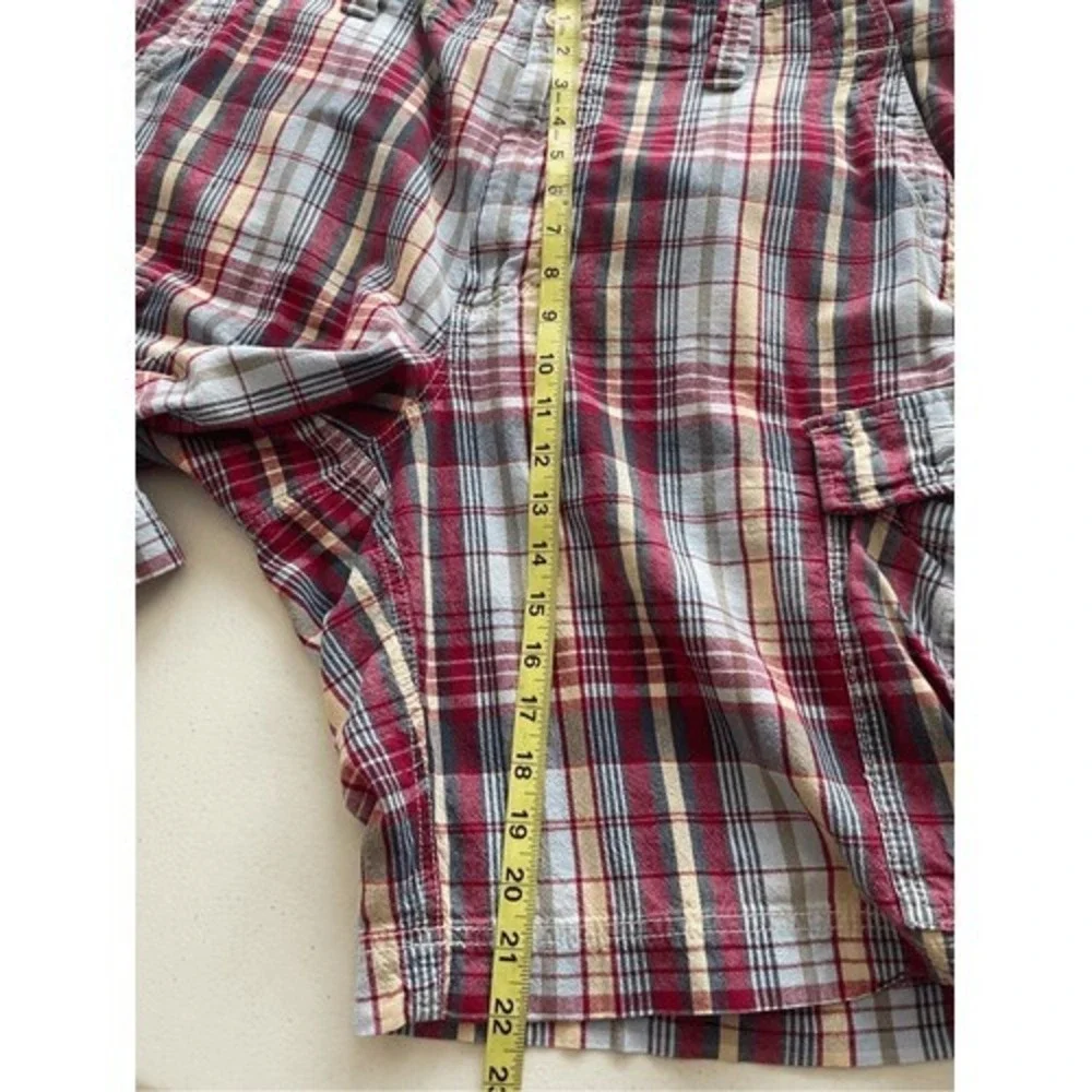 Polo Jeans Co Ralph Lauren Plaid Cargo Shorts‎ Mens Vintage Y2K Cotton